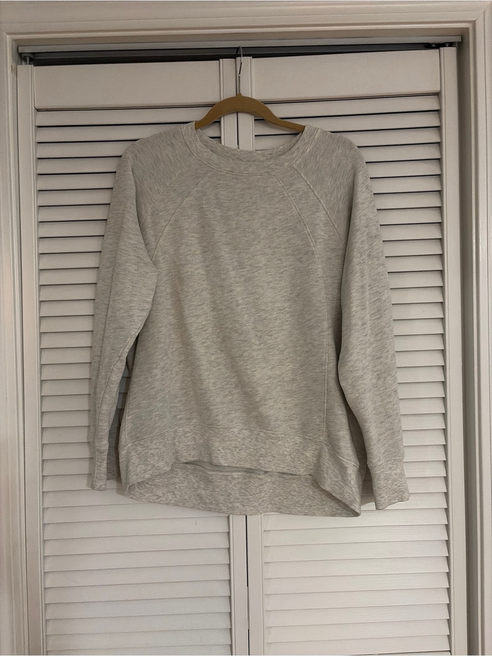Zella High-Low Hem Sweatshirt Light Gray Medium